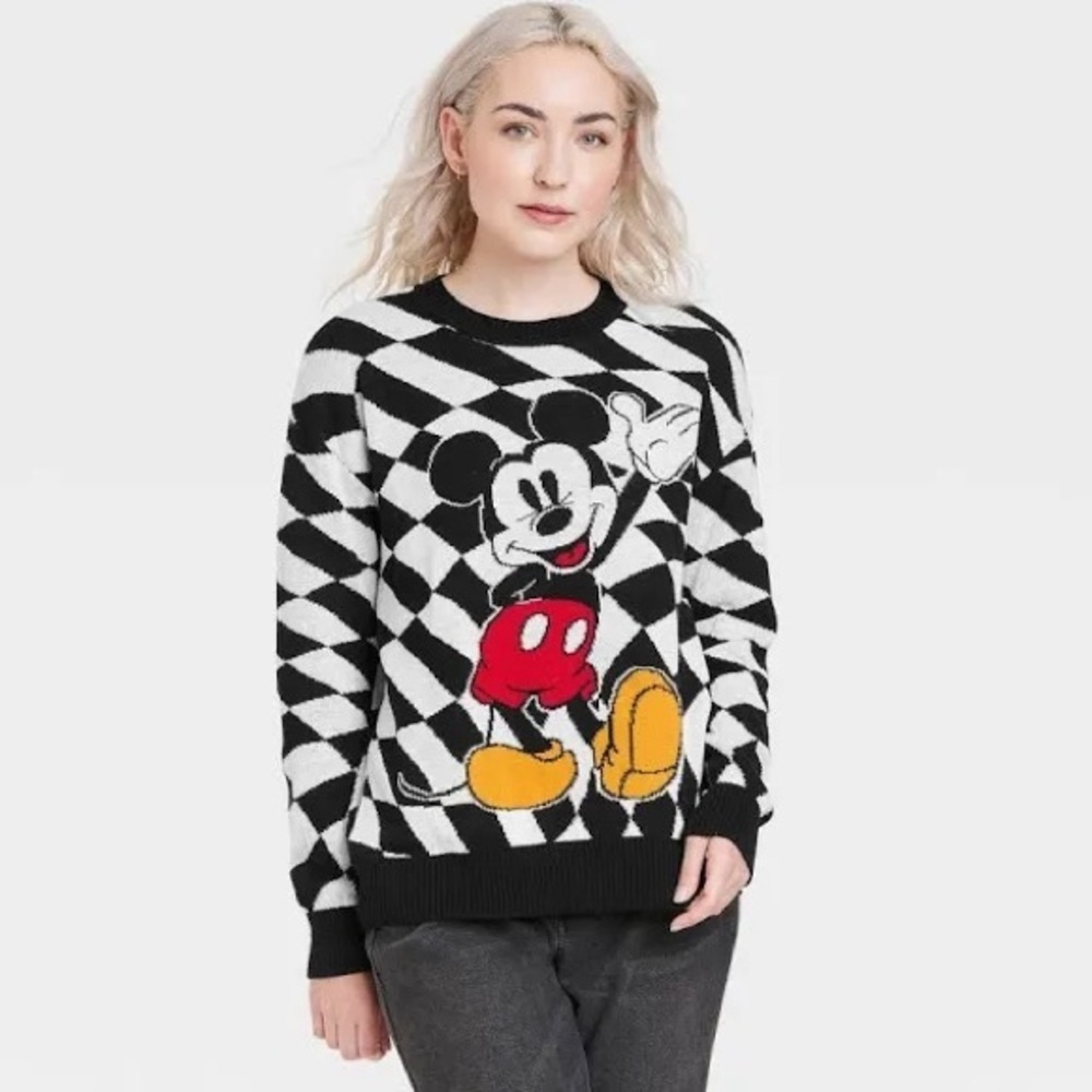 Disney Black and White Mickey Mouse Sweatshirt